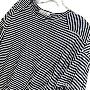 Rag & bone blue white French Breton Nautical Stripe taper short sleeve t…